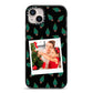 Christmas Tree Polaroid Photo iPhone 14 Plus Black Impact Case on Silver phone