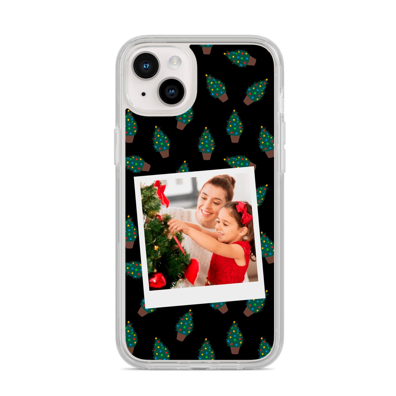 Christmas Tree Polaroid Photo iPhone 14 Plus Clear Tough Case Starlight
