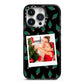 Christmas Tree Polaroid Photo iPhone 14 Pro Black Impact Case on Silver phone