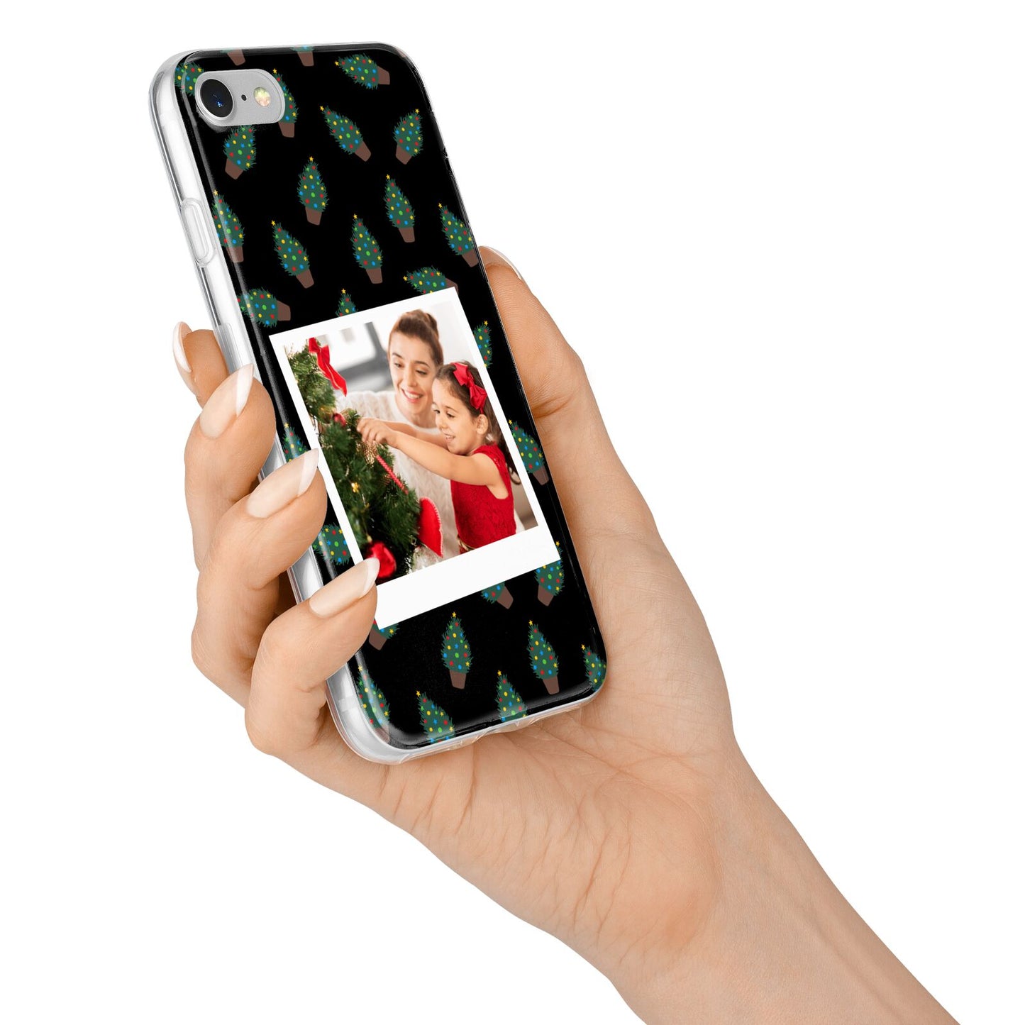 Christmas Tree Polaroid Photo iPhone 7 Bumper Case on Silver iPhone Alternative Image