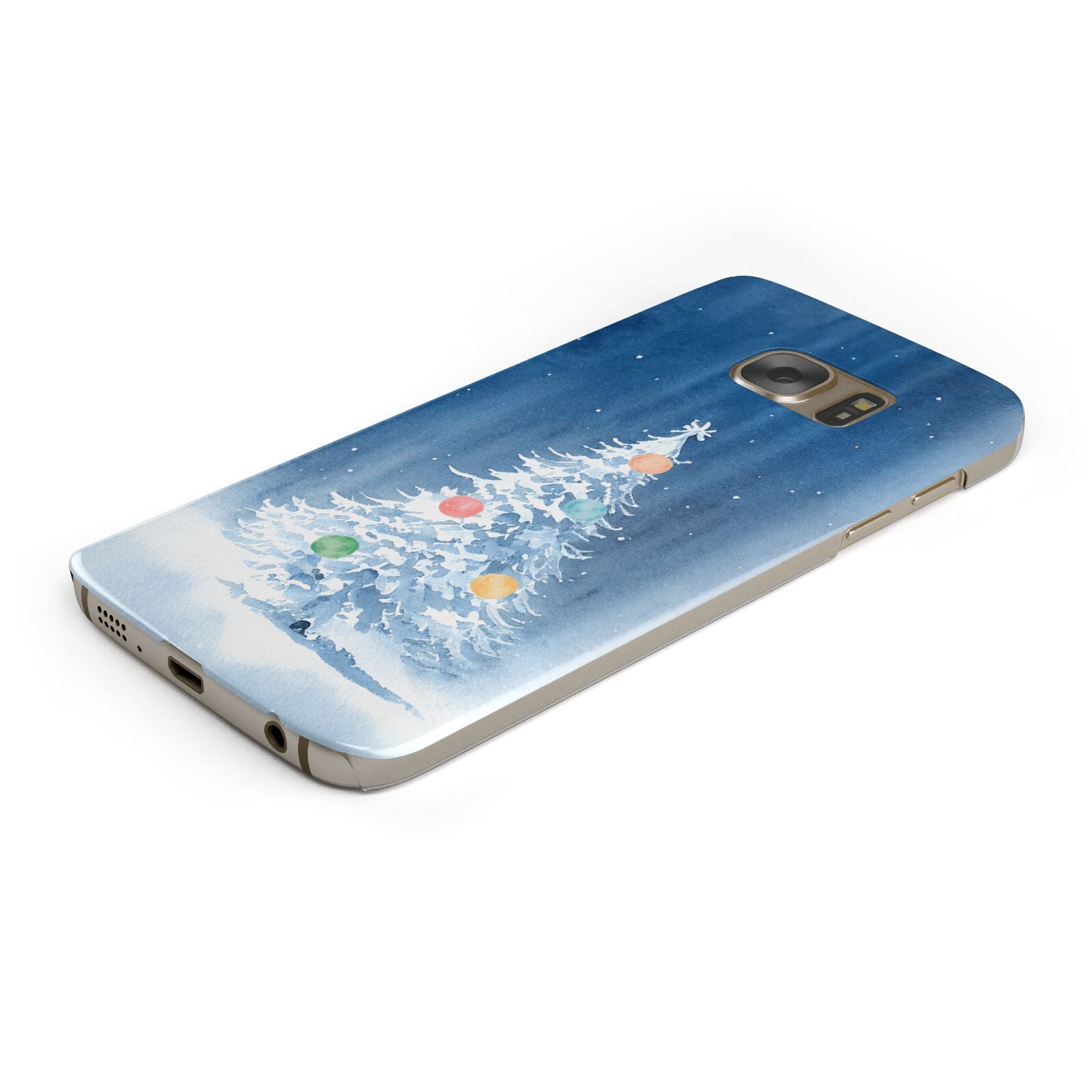 Christmas Tree Protective Samsung Galaxy Case Angled Image