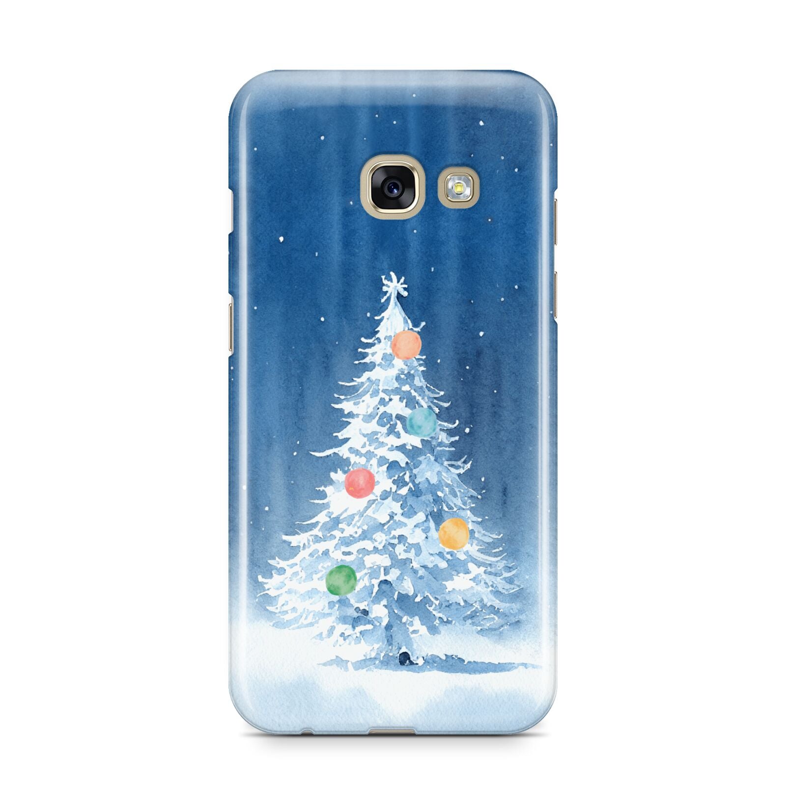 Christmas Tree Samsung Galaxy A3 2017 Case on gold phone