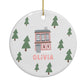 Christmas Tree on the roof Circle Decoration Back Image