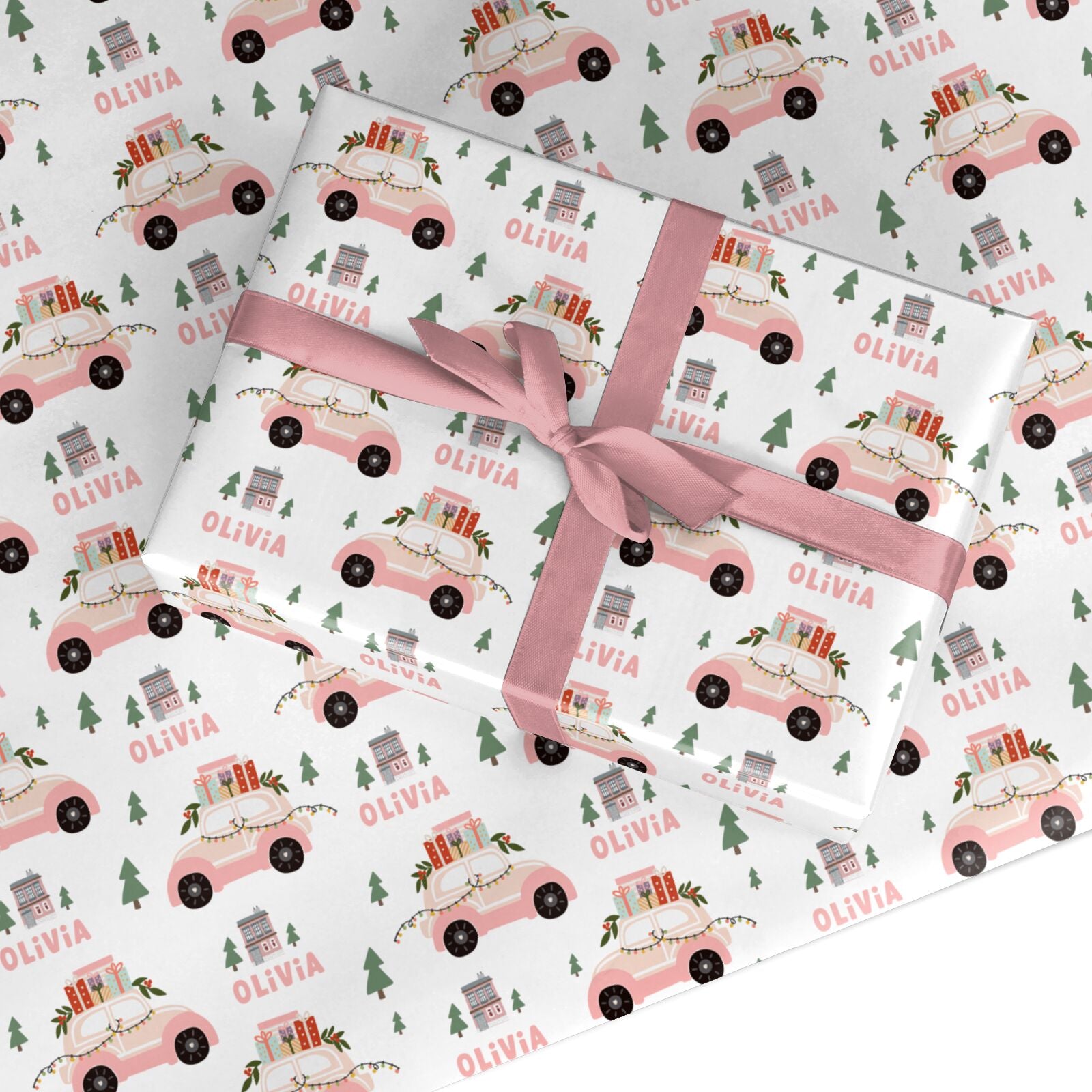 Christmas Tree on the roof Custom Wrapping Paper