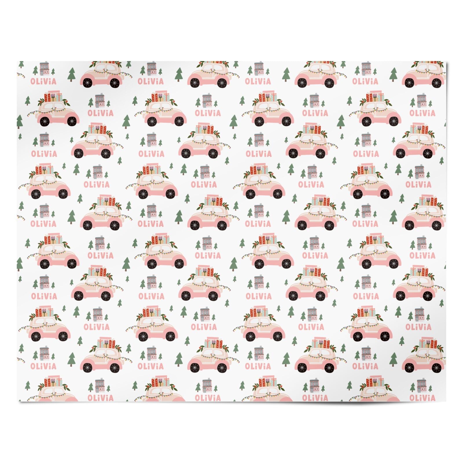 Christmas Tree on the roof Personalised Wrapping Paper Alternative