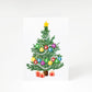 Christmas Tree with Colourful Baubles A5 Greetings Card