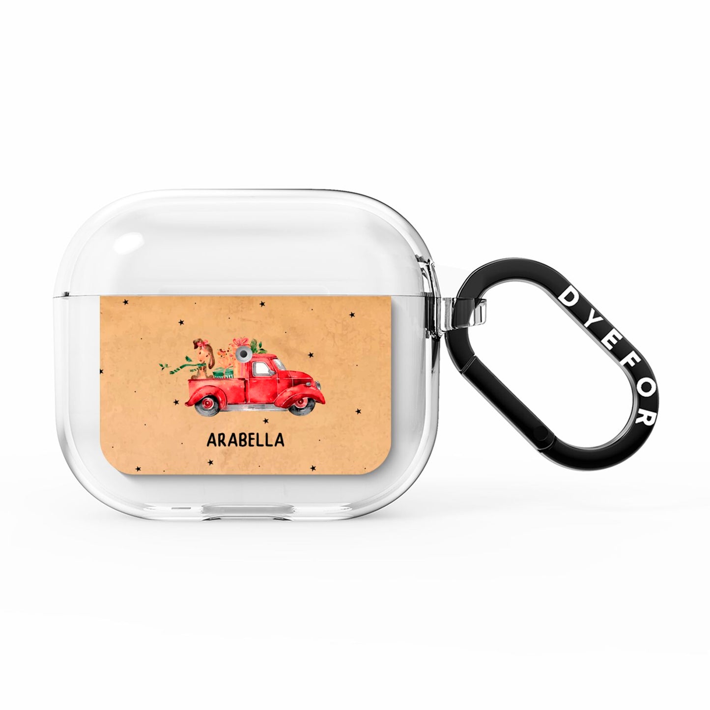 Christmas Truck Personalised AirPods Clear Case 3rd Gen