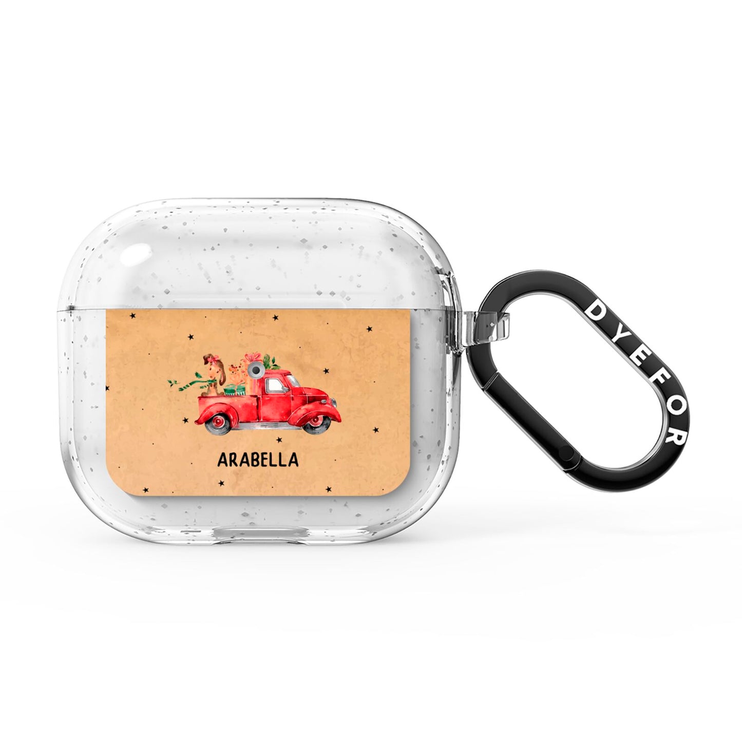Christmas Truck Personalised AirPods Glitter Case 3rd Gen