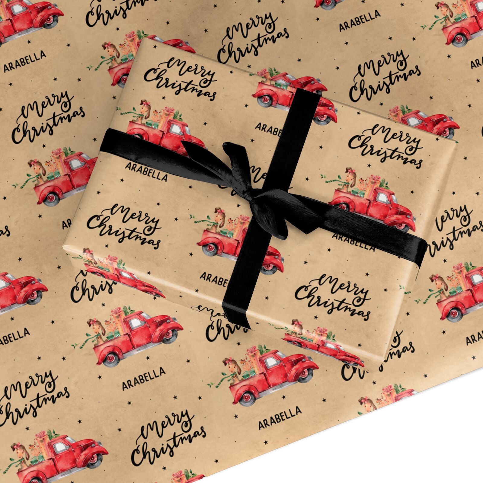 Christmas Truck Personalised Custom Wrapping Paper