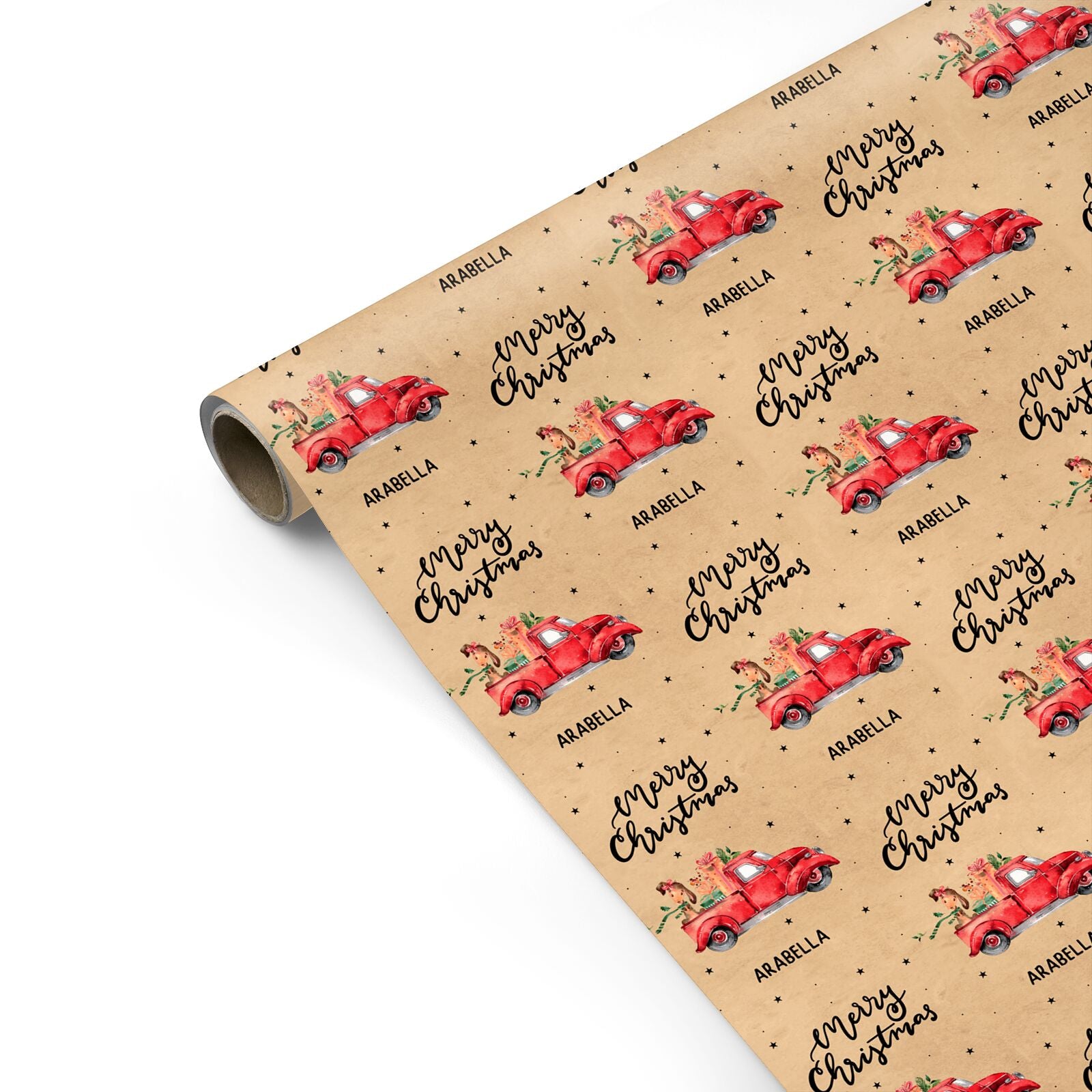 Christmas Truck Personalised Personalised Gift Wrap