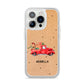 Christmas Truck Personalised iPhone 14 Pro Clear Tough Case Silver