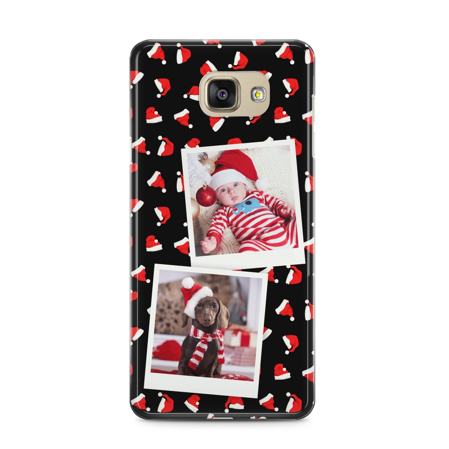 Christmas Two Photo Samsung Galaxy A5 2016 Case on gold phone