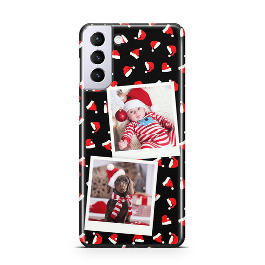 Christmas Two Photo Samsung S21 Plus Phone Case