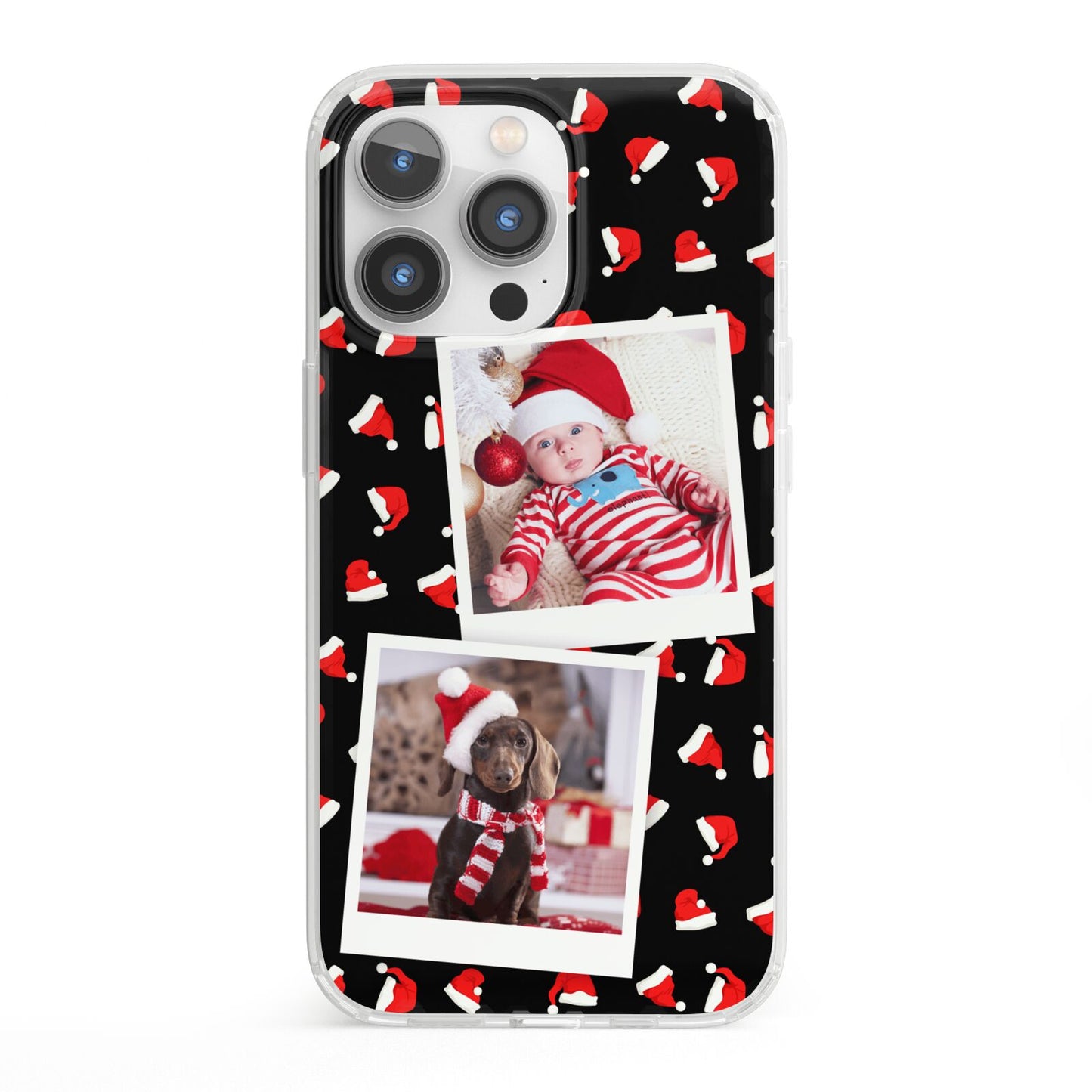 Christmas Two Photo iPhone 13 Pro Clear Bumper Case