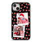 Christmas Two Photo iPhone 14 Plus Black Impact Case on Silver phone