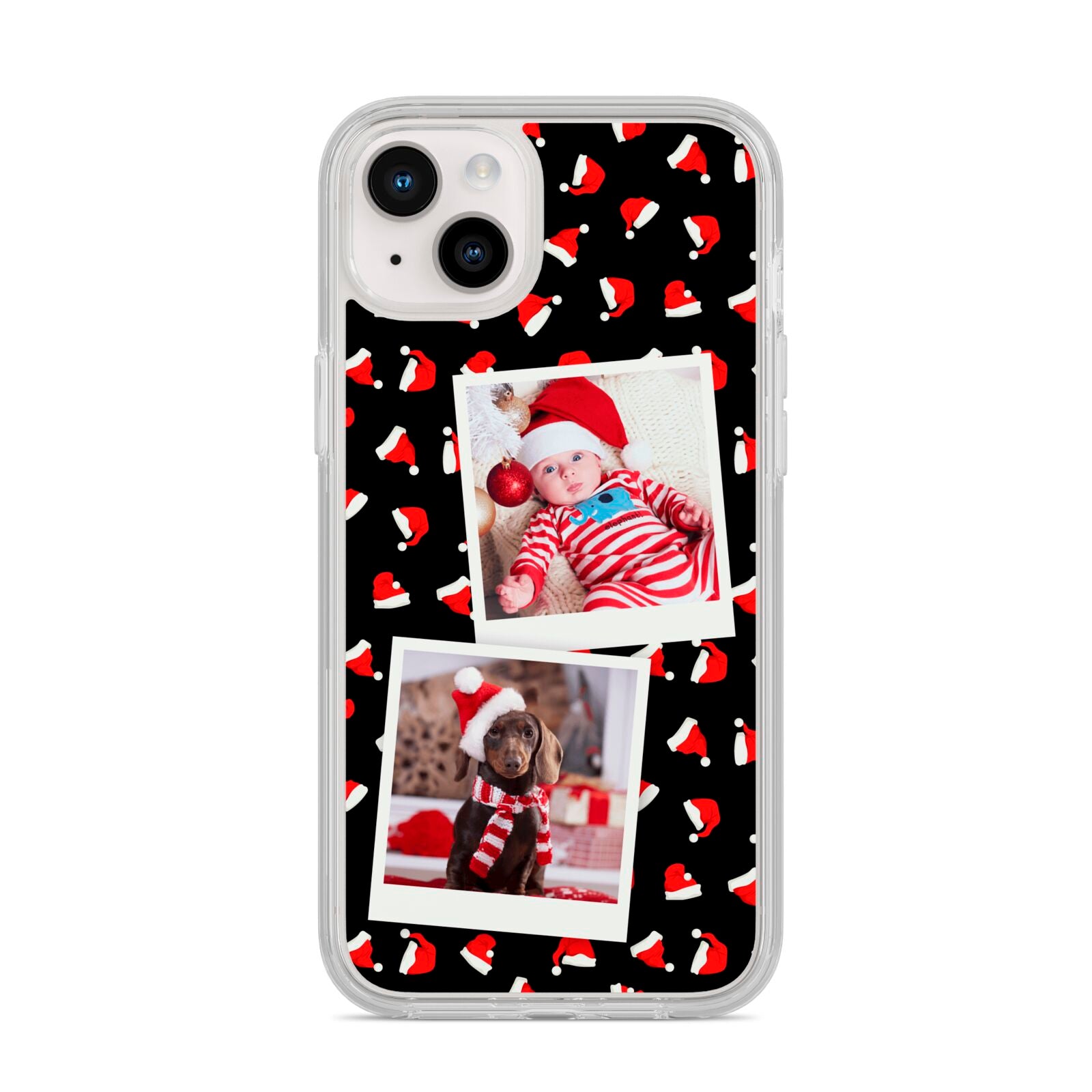 Christmas Two Photo iPhone 14 Plus Clear Tough Case Starlight