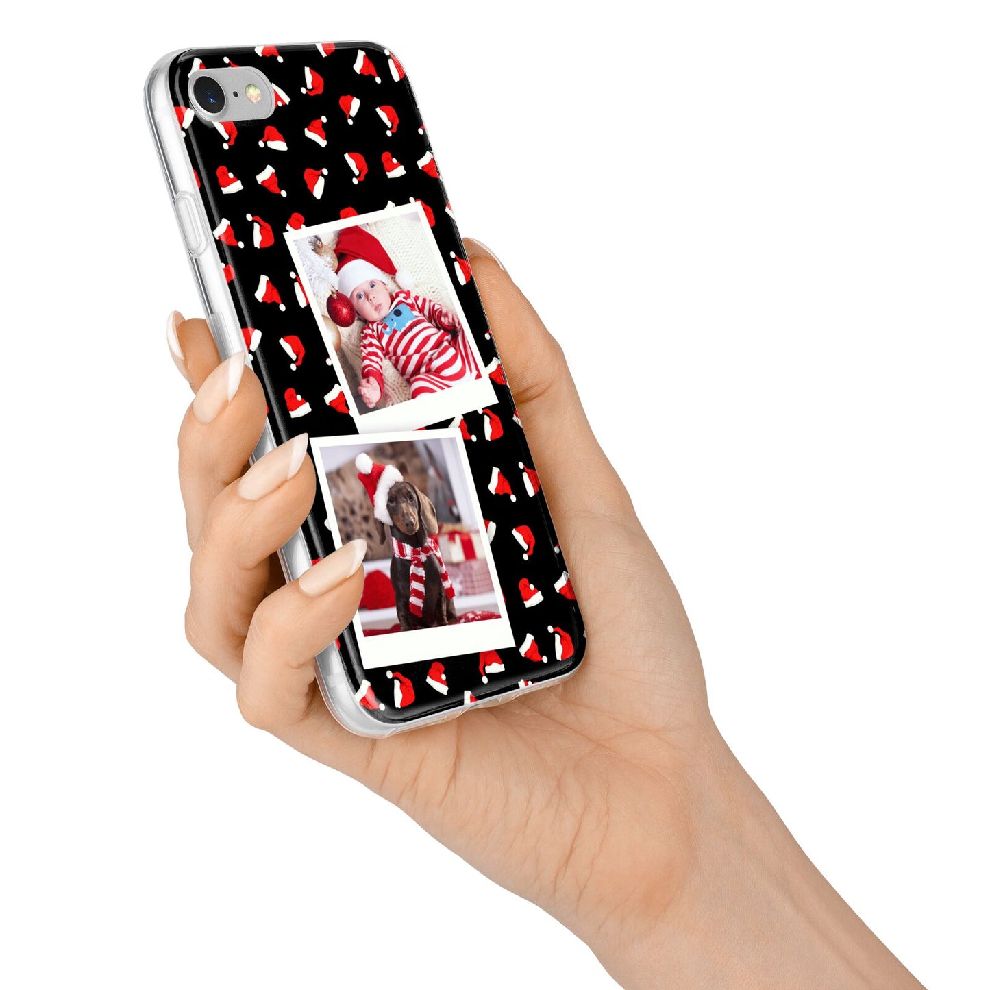 Christmas Two Photo iPhone 7 Bumper Case on Silver iPhone Alternative Image