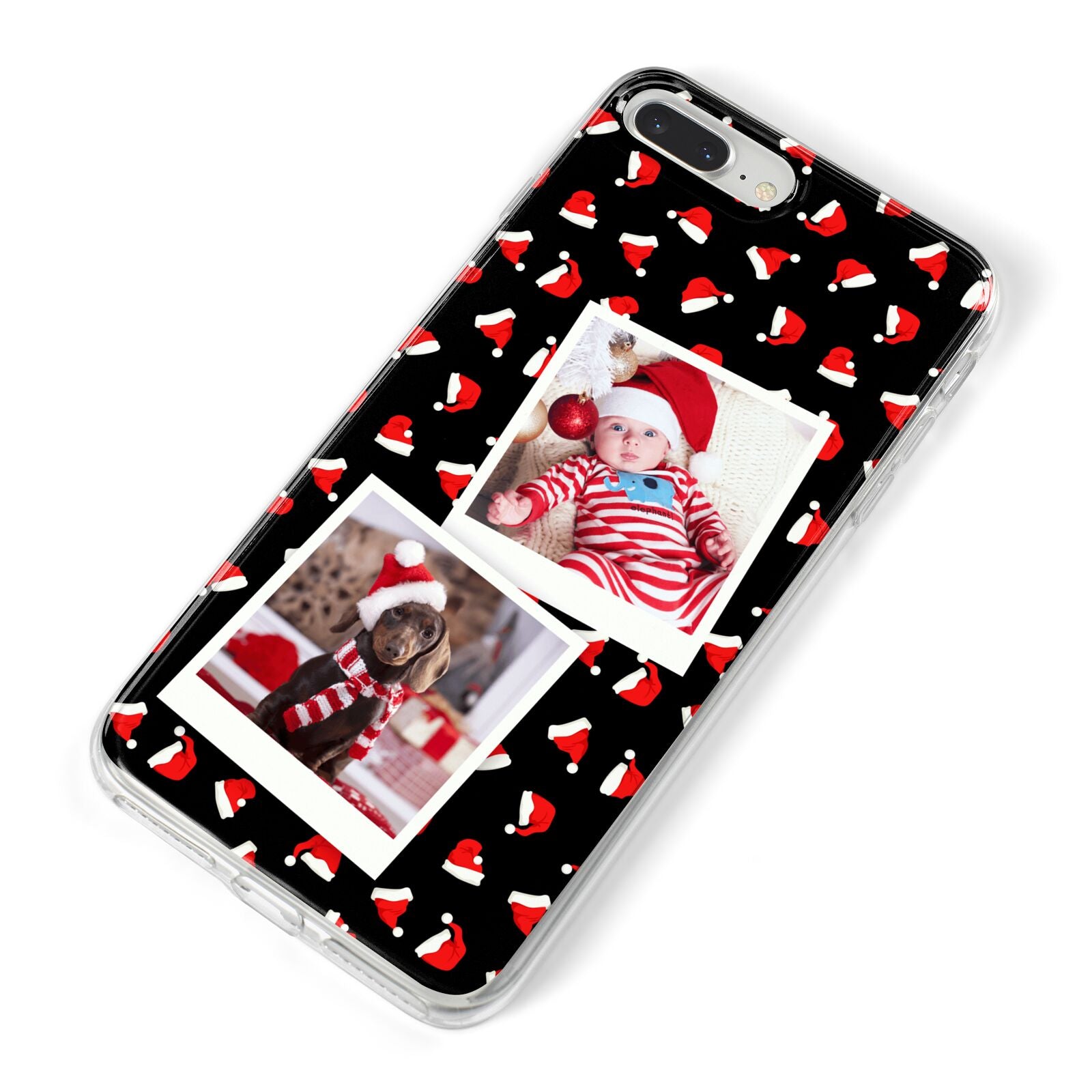 Christmas Two Photo iPhone 8 Plus Bumper Case on Silver iPhone Alternative Image