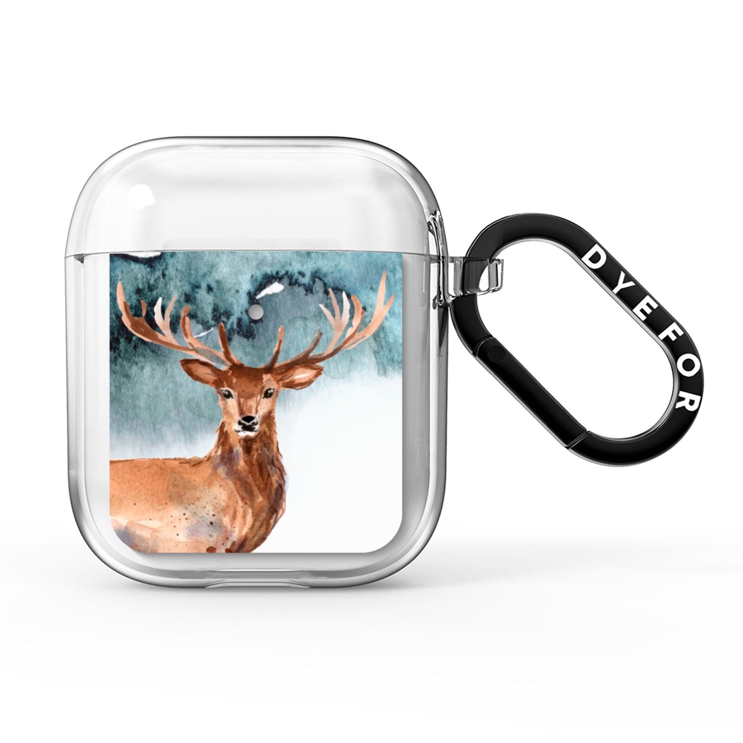 Christmas Winter Stag AirPods Clear Case