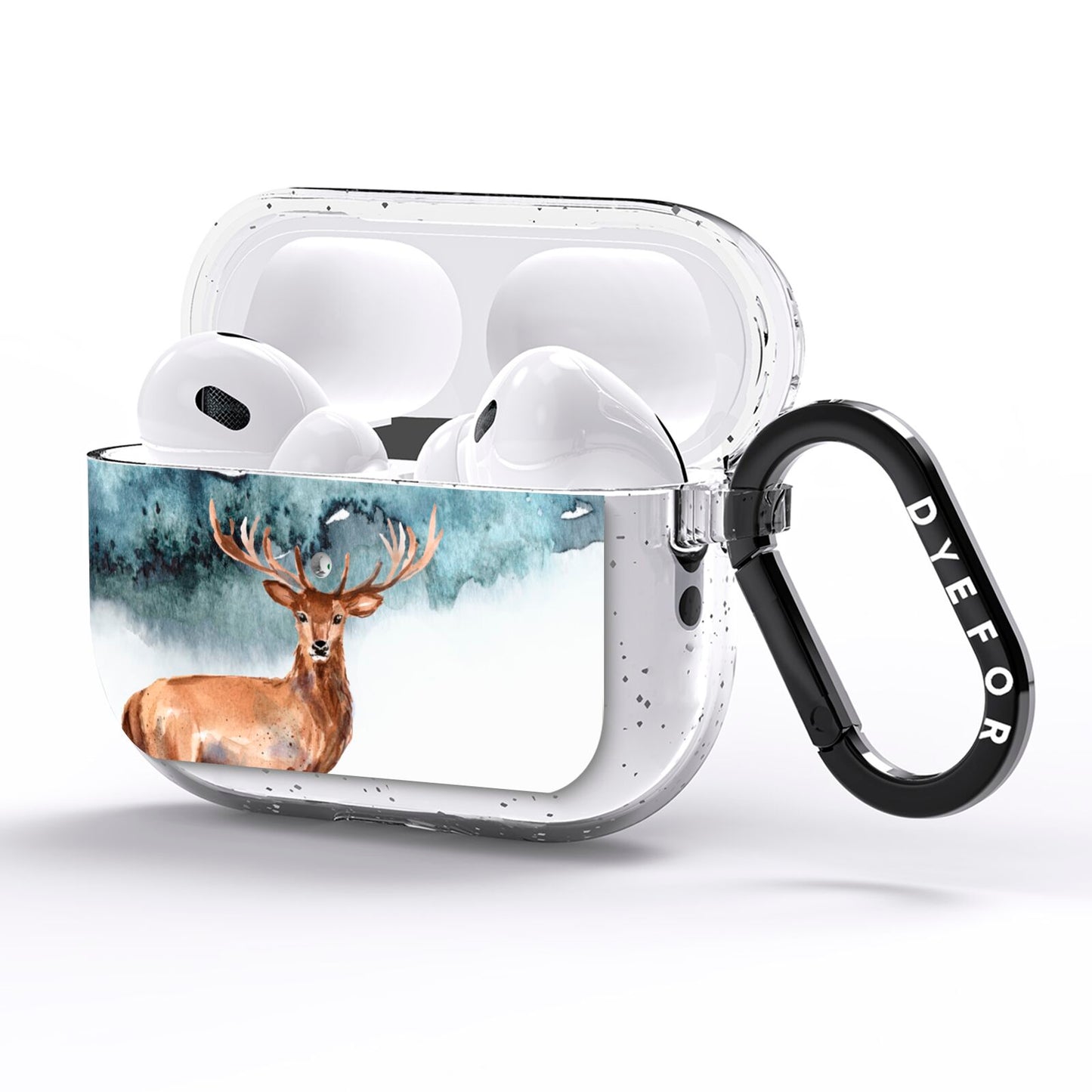 Christmas Winter Stag AirPods Pro Glitter Case Side Image