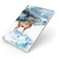 Christmas Winter Stag Apple iPad Case on Gold iPad Side View