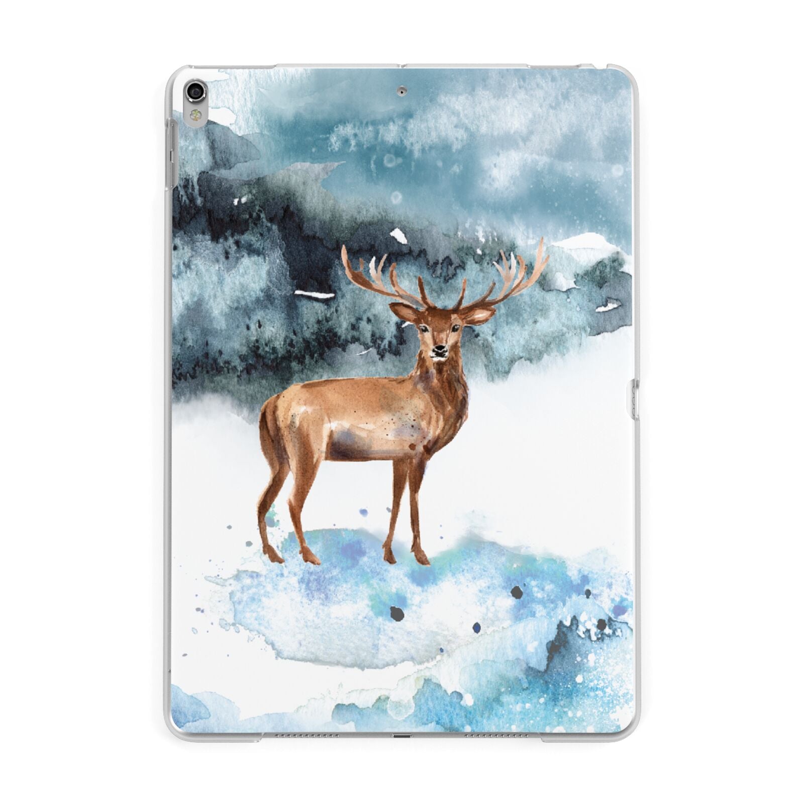 Christmas Winter Stag Apple iPad Silver Case