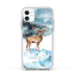 Christmas Winter Stag Apple iPhone 11 in White with White Impact Case