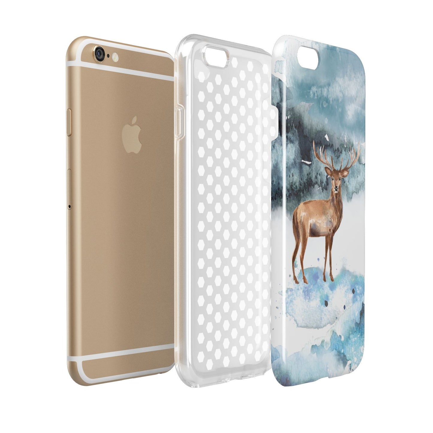 Christmas Winter Stag Apple iPhone 6 3D Tough Case Expanded view