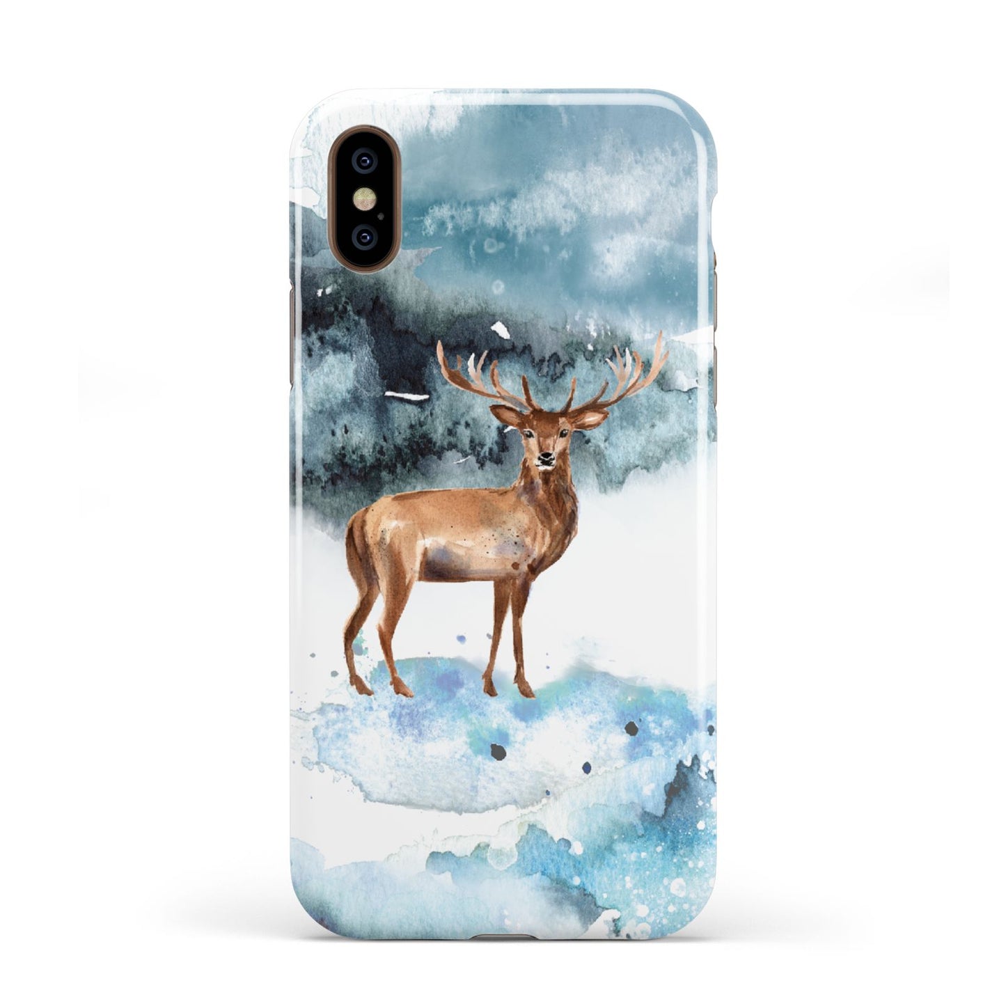 Christmas Winter Stag Apple iPhone XS 3D Tough