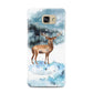 Christmas Winter Stag Samsung Galaxy A7 2016 Case on gold phone