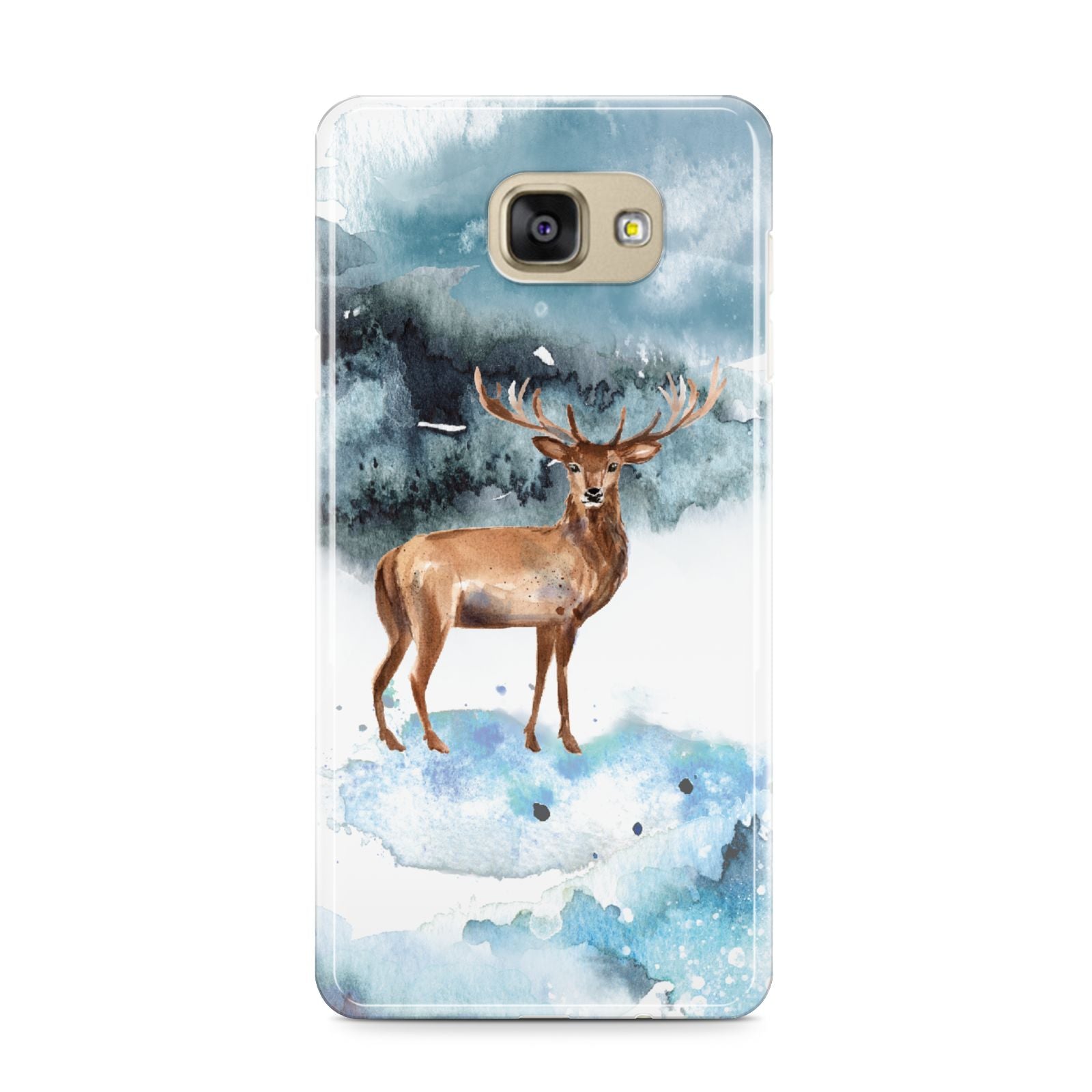 Christmas Winter Stag Samsung Galaxy A9 2016 Case on gold phone
