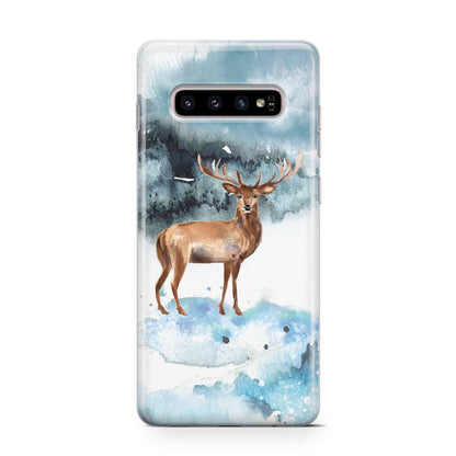 Christmas Winter Stag Samsung Galaxy S10 Case