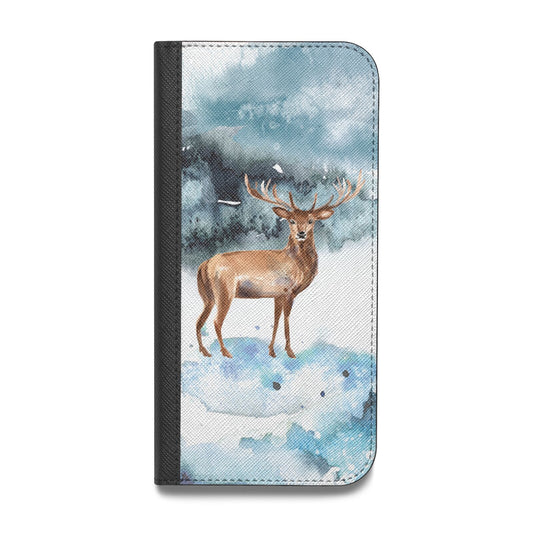 Christmas Winter Stag Vegan Leather Flip iPhone Case