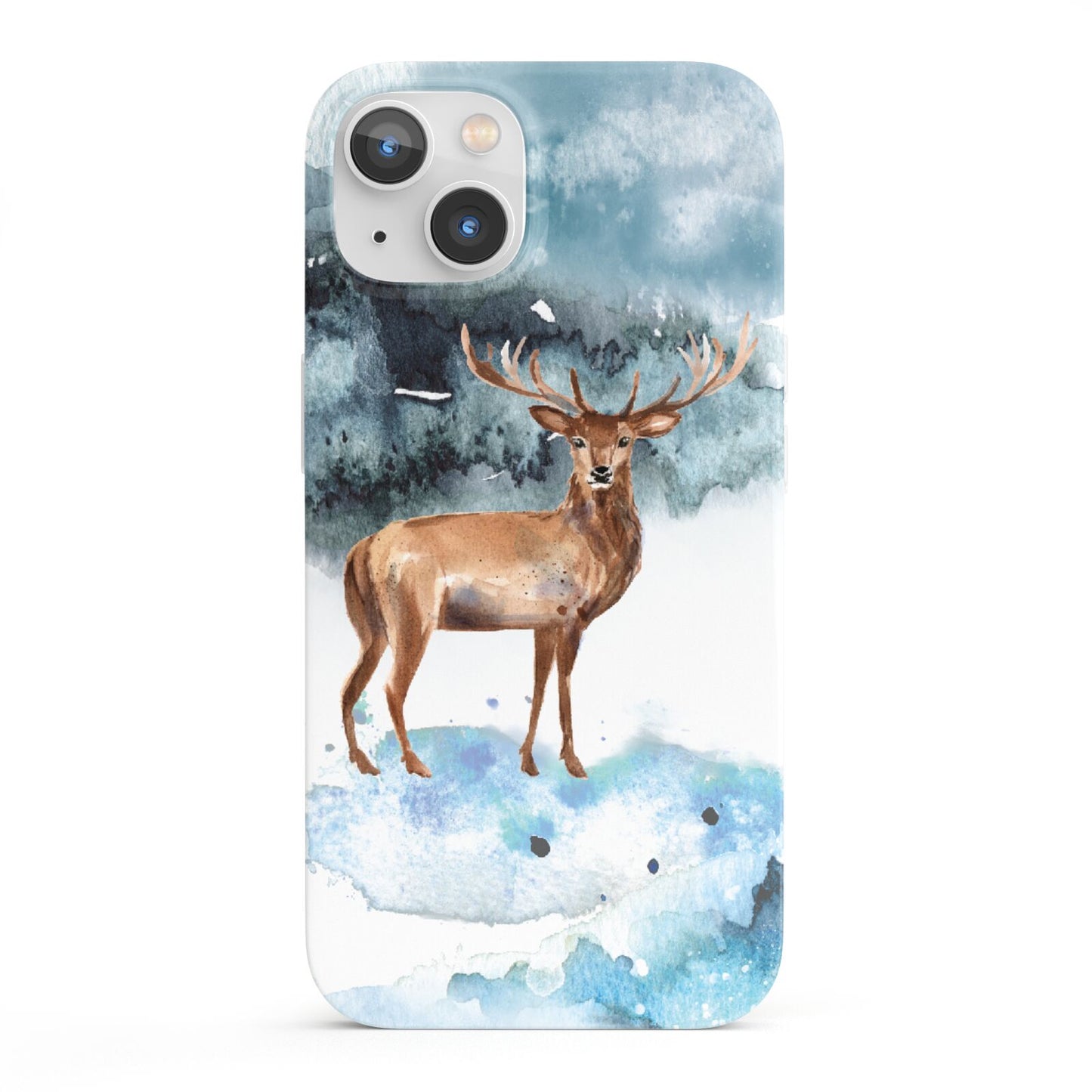 Christmas Winter Stag iPhone 13 Full Wrap 3D Snap Case