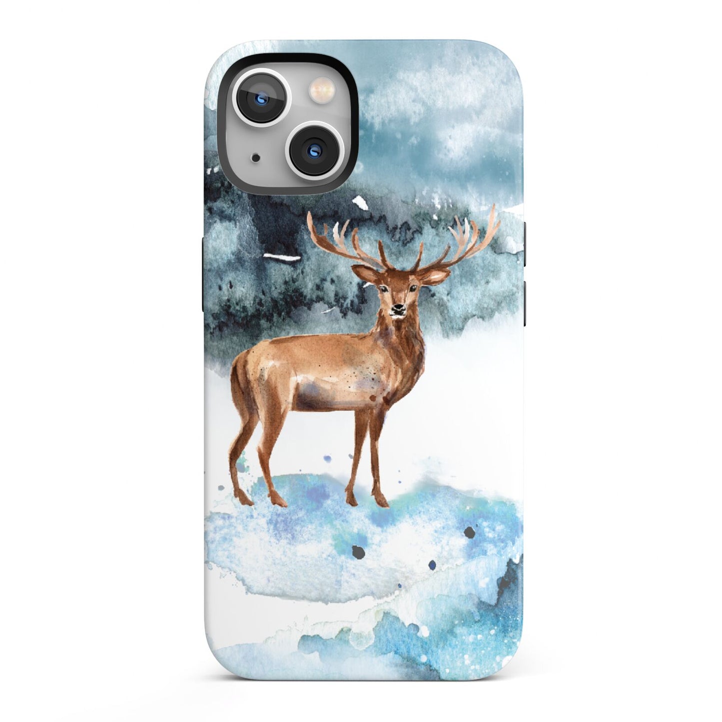 Christmas Winter Stag iPhone 13 Full Wrap 3D Tough Case