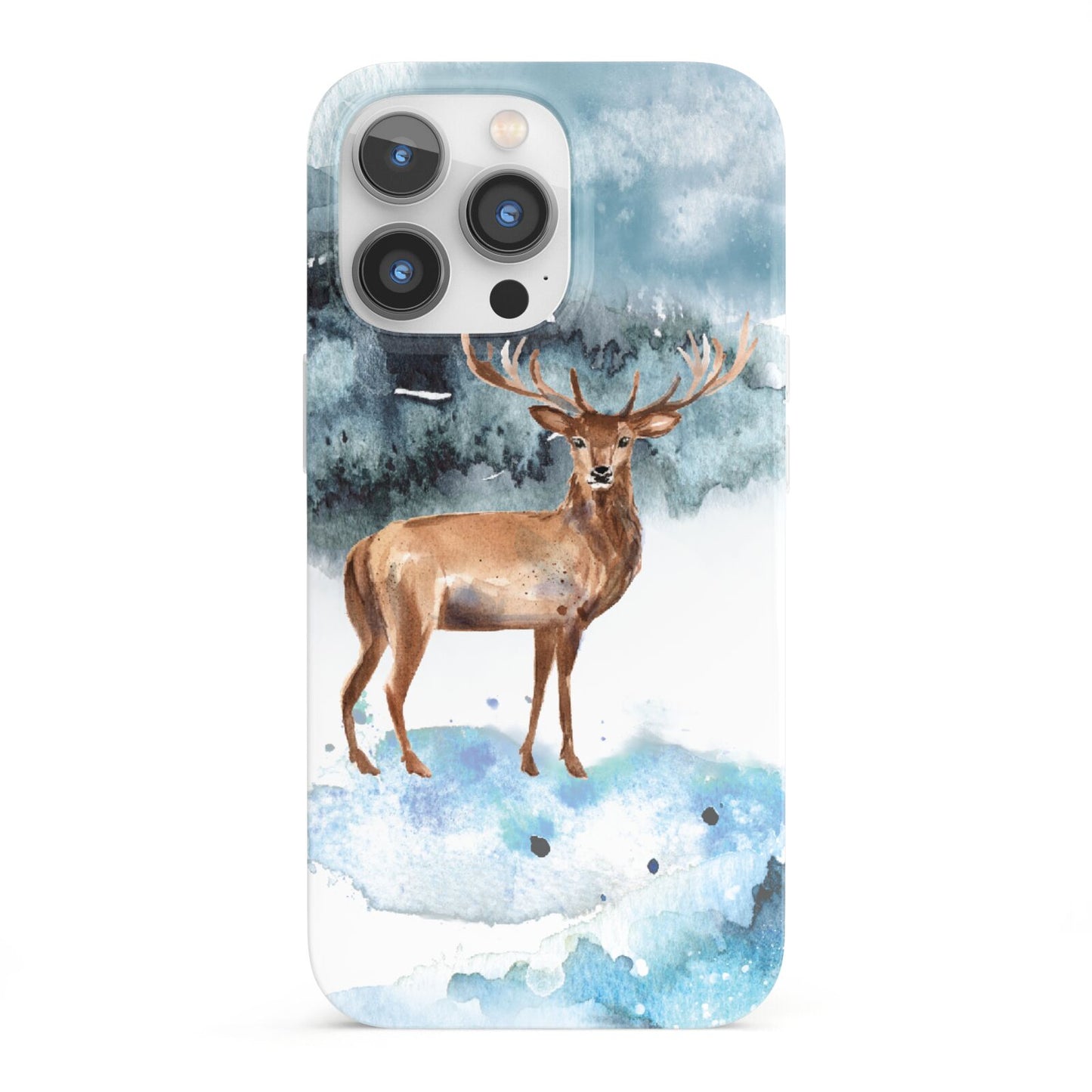 Christmas Winter Stag iPhone 13 Pro Full Wrap 3D Snap Case