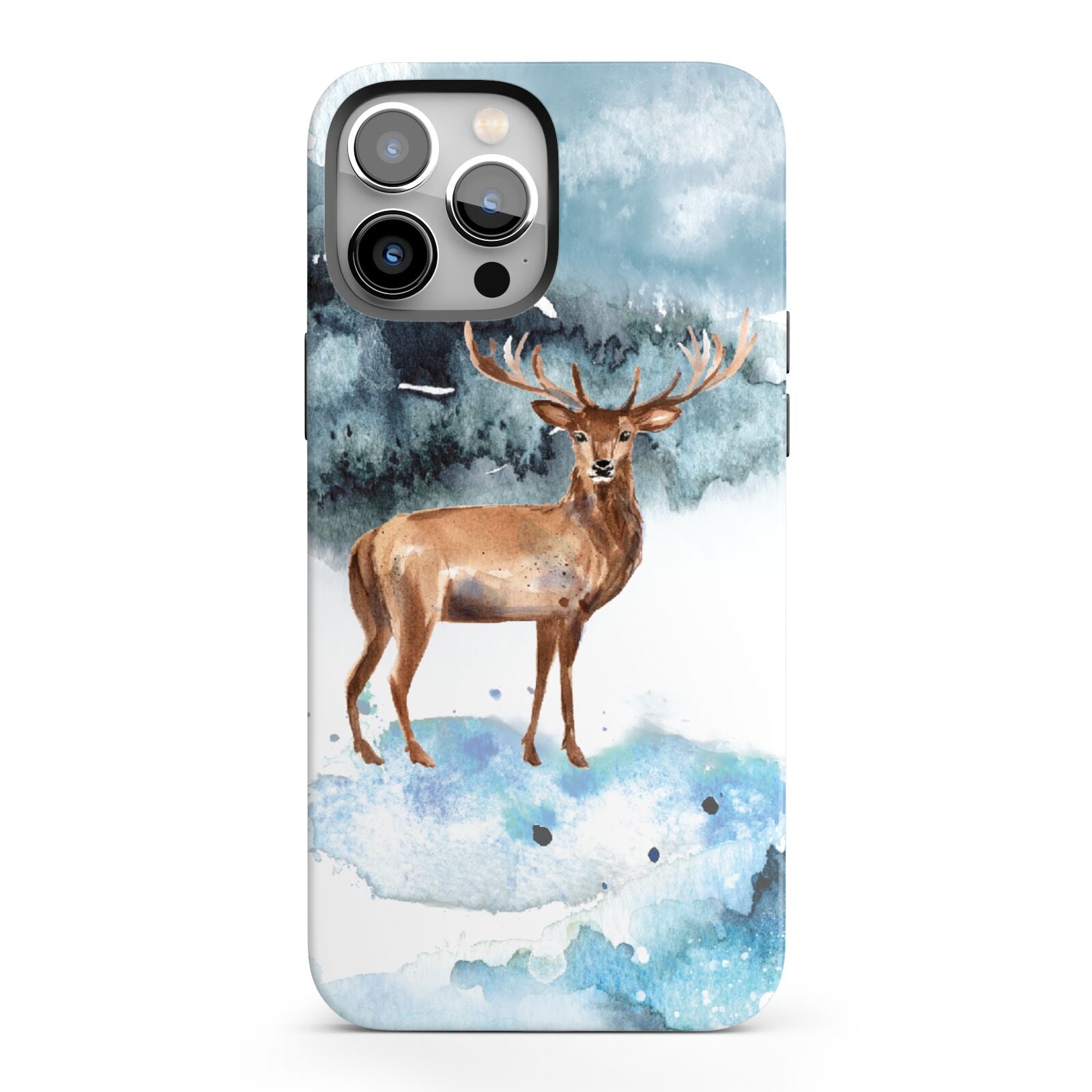 Christmas Winter Stag iPhone 13 Pro Max Full Wrap 3D Tough Case