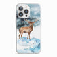 Christmas Winter Stag iPhone 13 Pro TPU Impact Case with White Edges