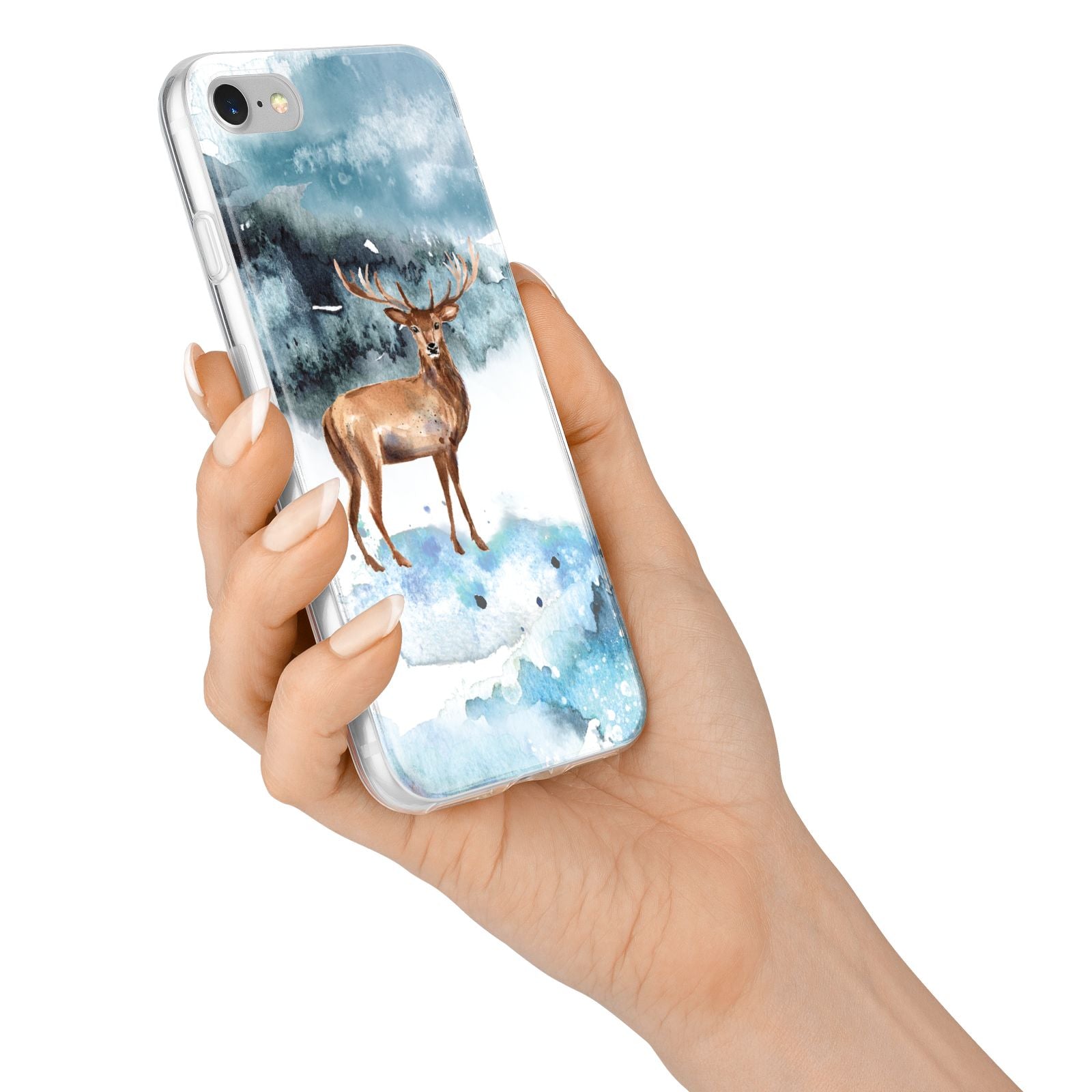 Christmas Winter Stag iPhone 7 Bumper Case on Silver iPhone Alternative Image