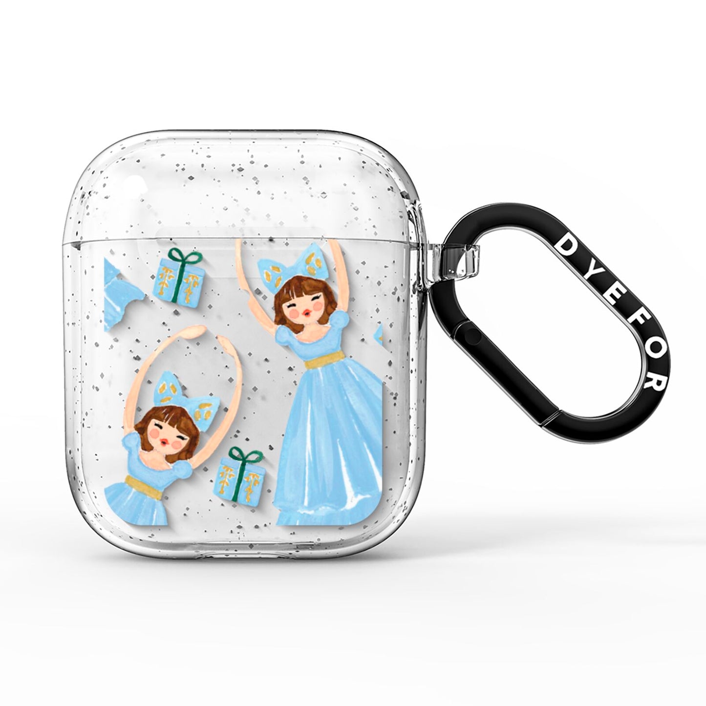 Christmas ballerina present AirPods Glitter Case