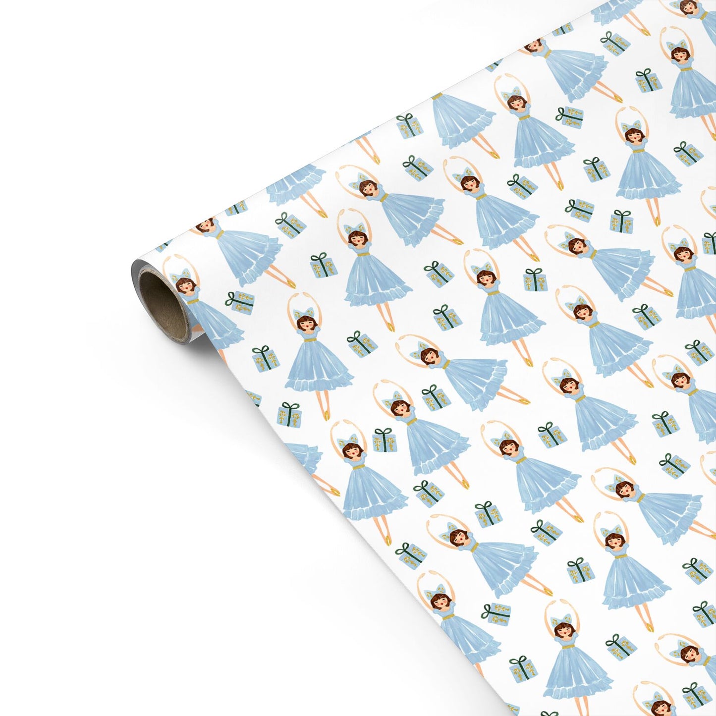 Christmas ballerina present Personalised Gift Wrap