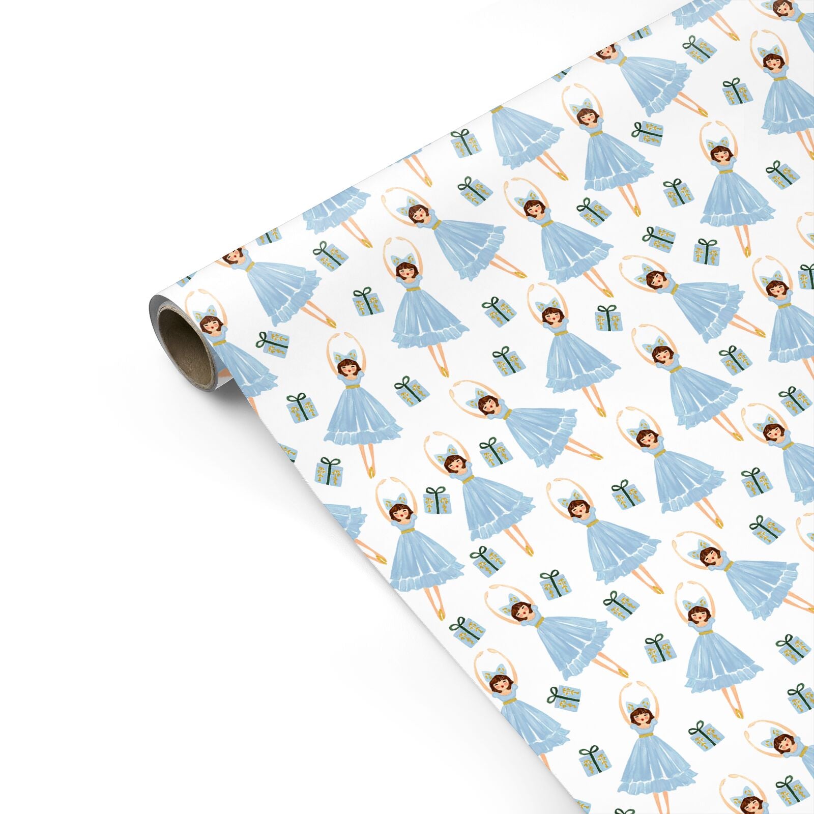 Christmas ballerina present Personalised Gift Wrap