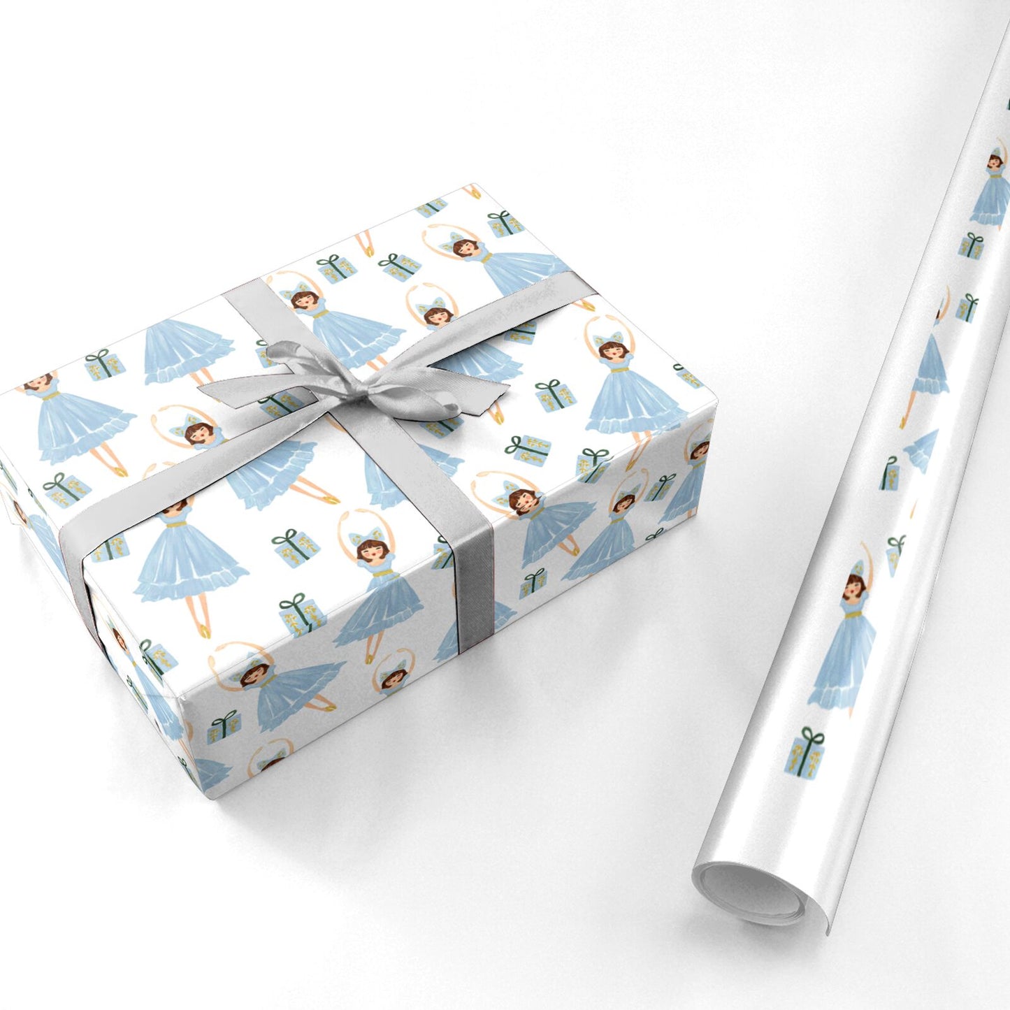 Christmas ballerina present Personalised Wrapping Paper