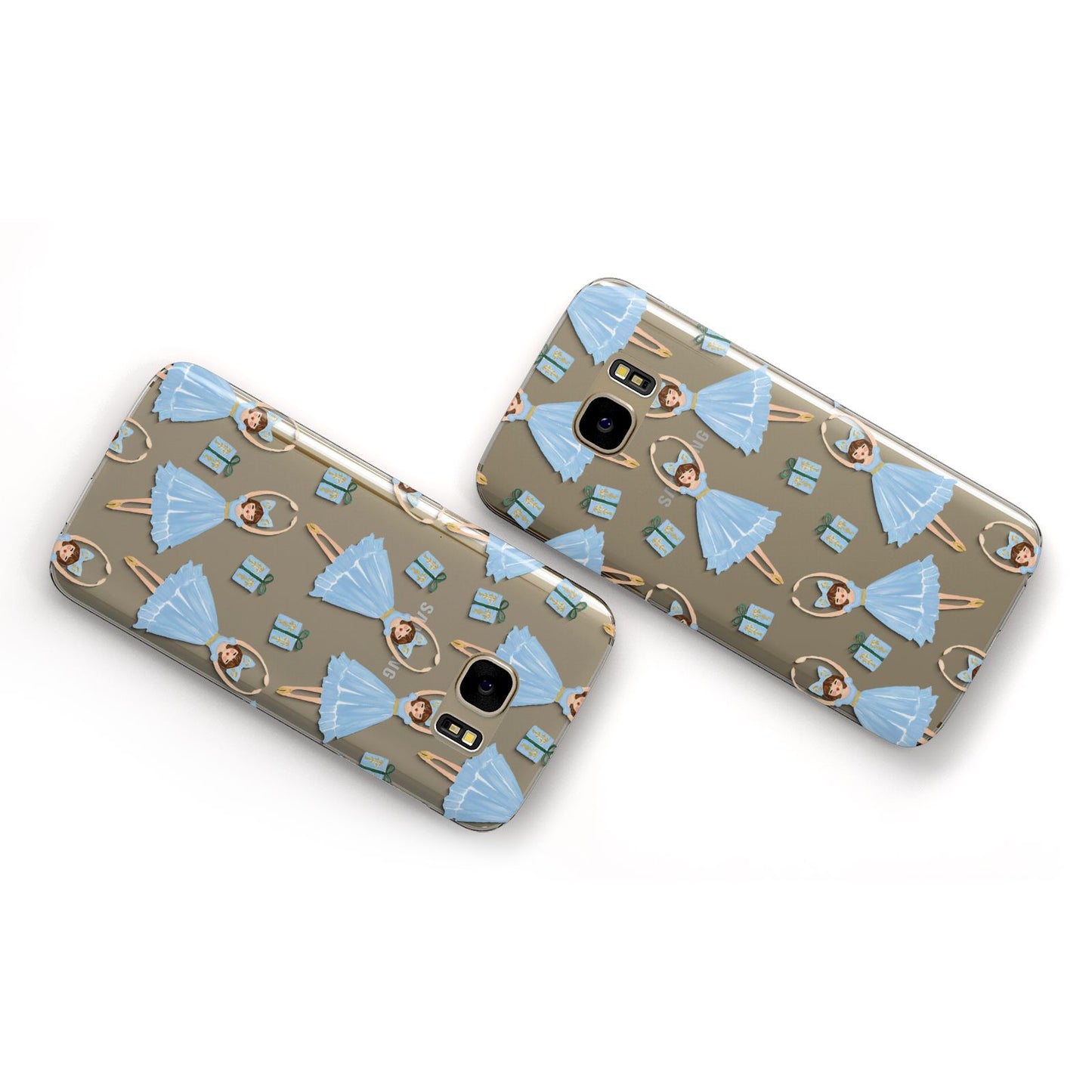 Christmas ballerina present Samsung Galaxy Case Flat Overview