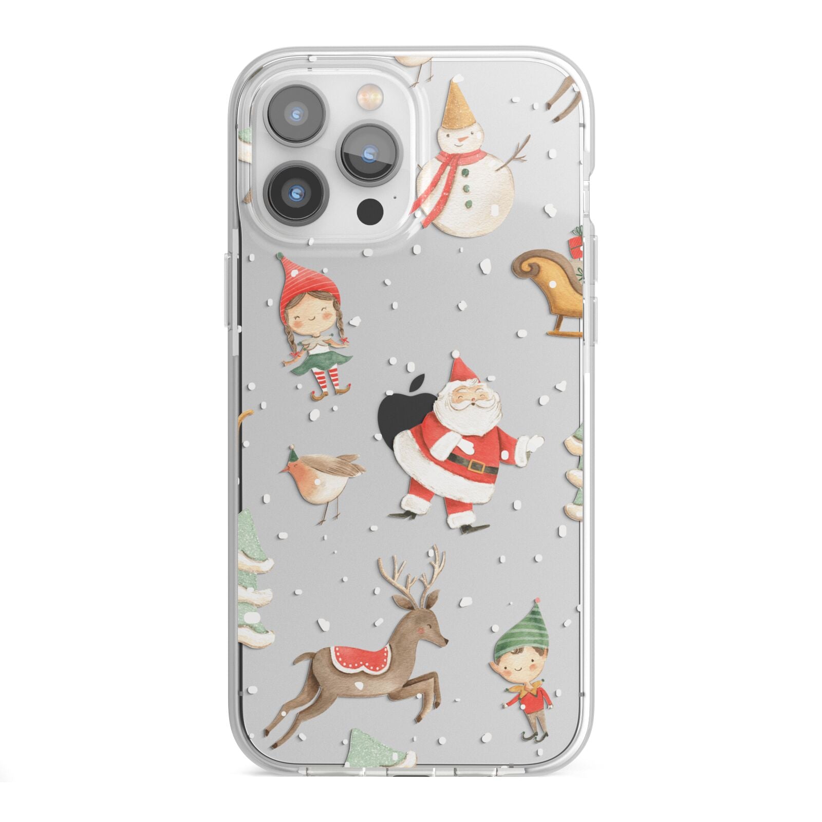 Christmas iPhone 13 Pro Max TPU Impact Case with White Edges