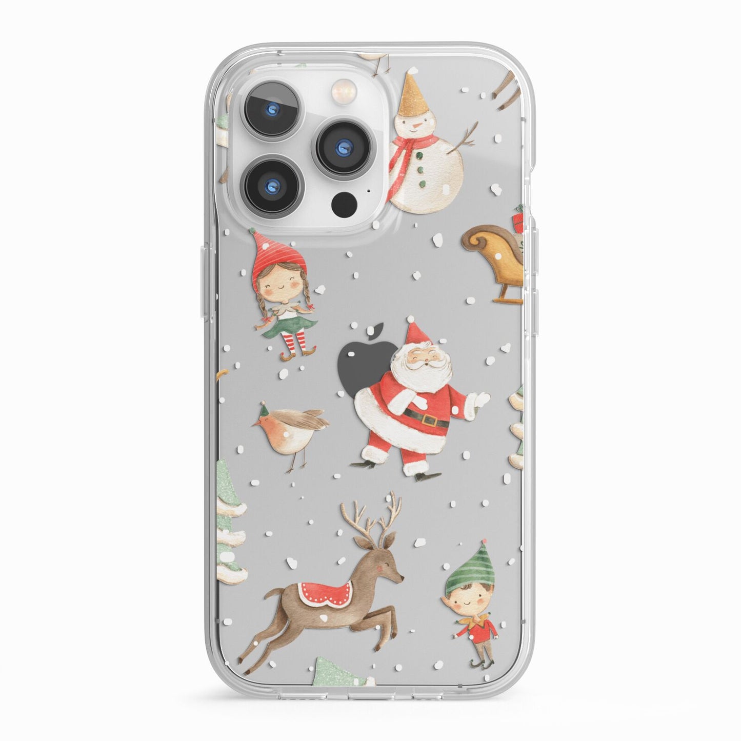 Christmas iPhone 13 Pro TPU Impact Case with White Edges