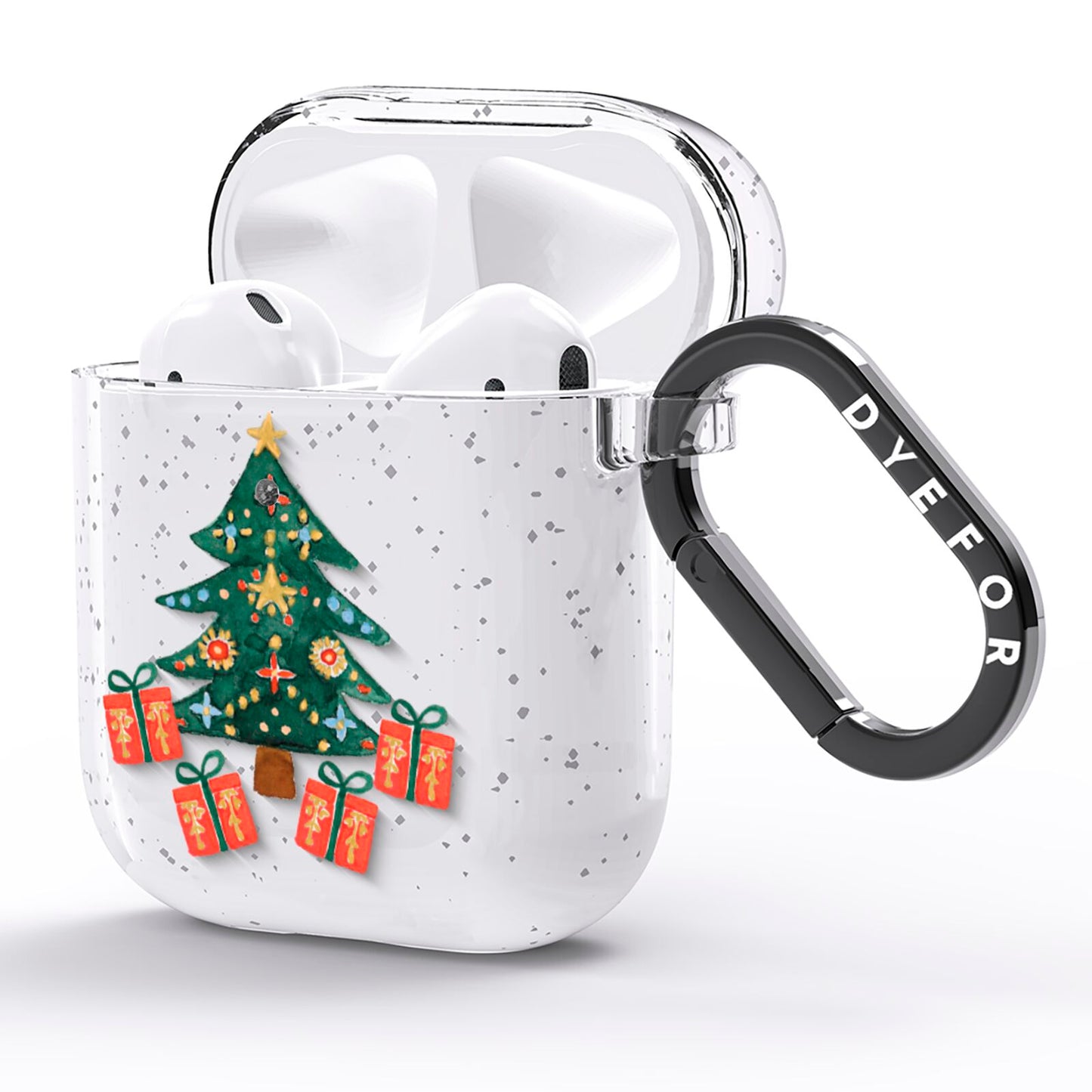 Christmas tree and presents AirPods Glitter Case Side Image