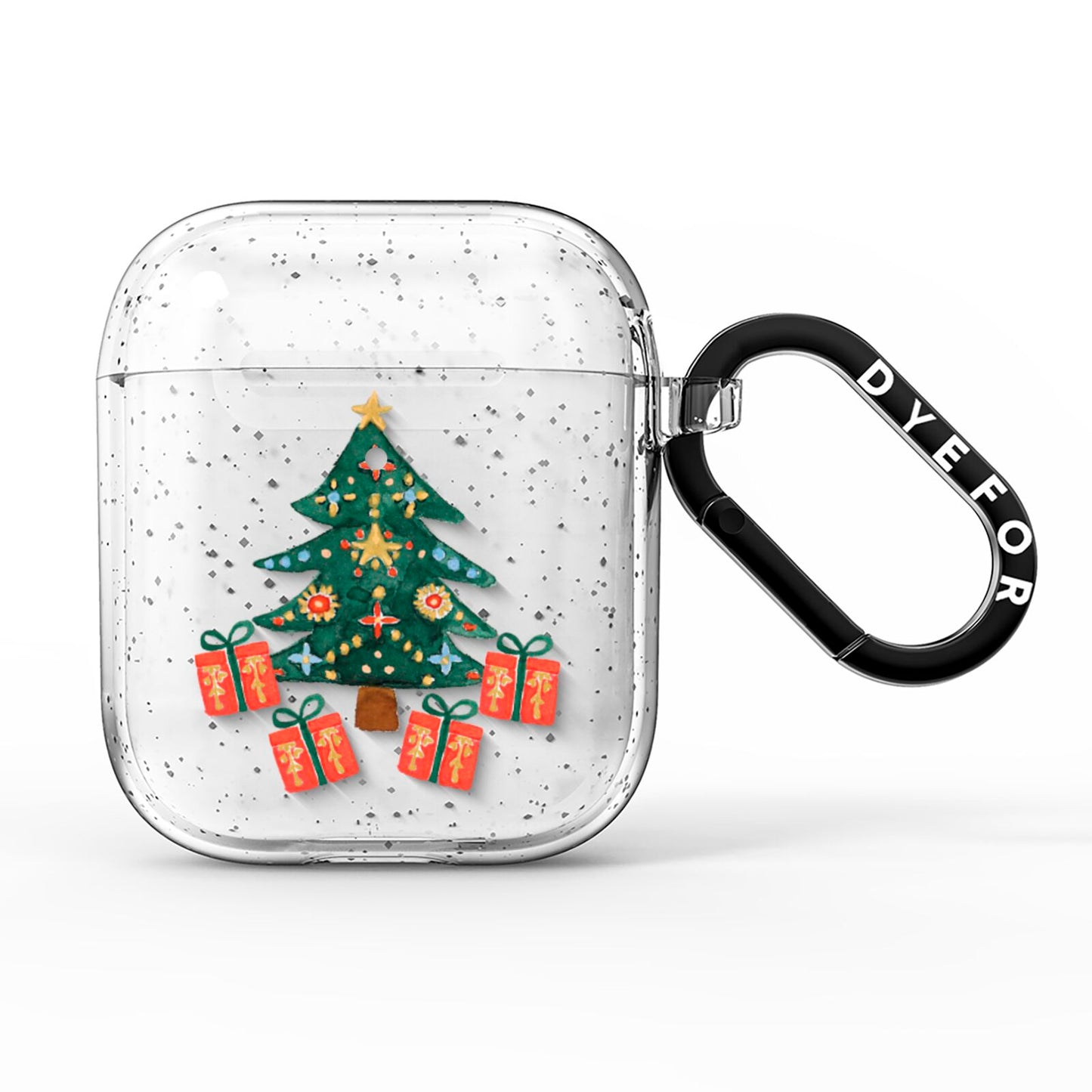 Christmas tree and presents AirPods Glitter Case