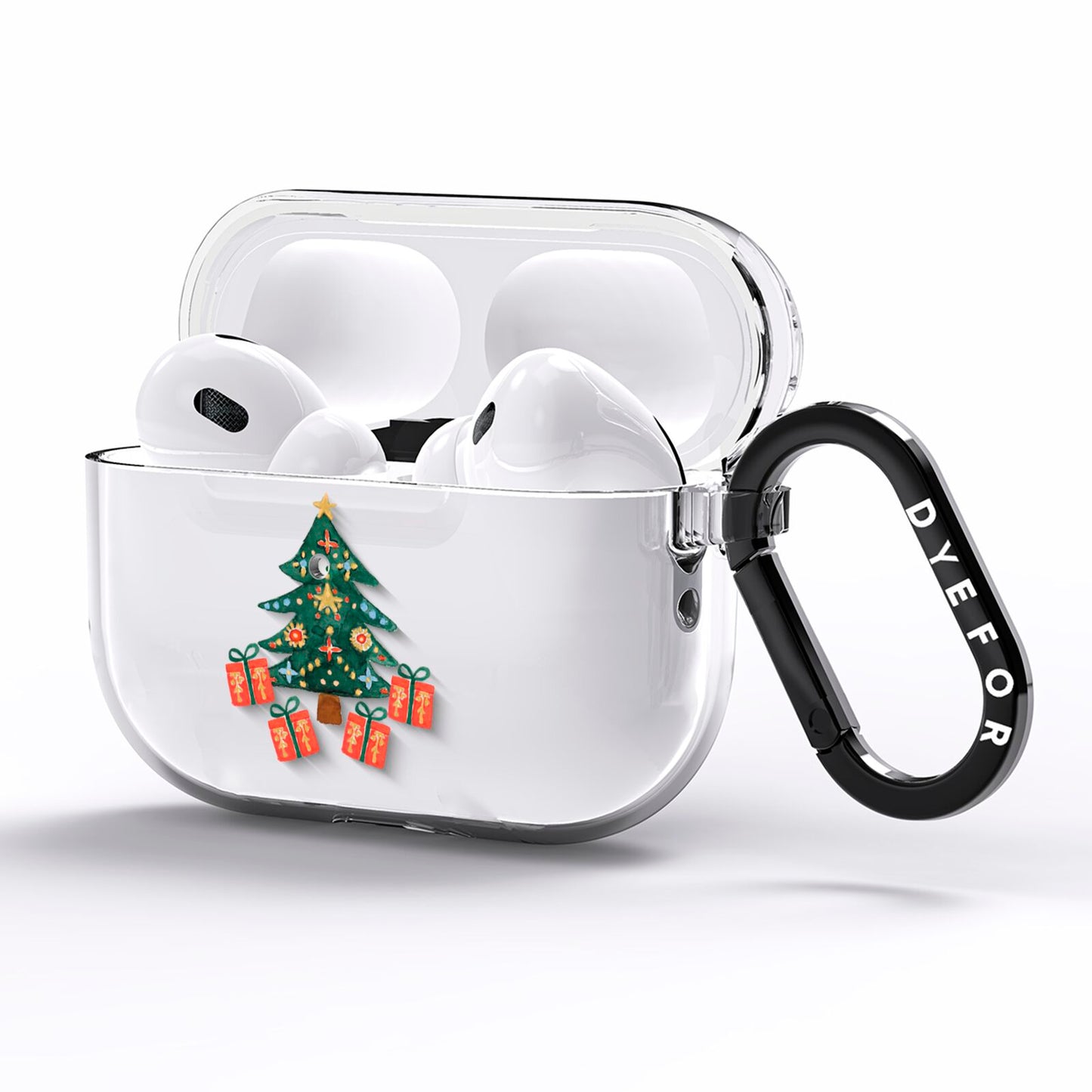 Christmas tree and presents AirPods Pro Clear Case Side Image