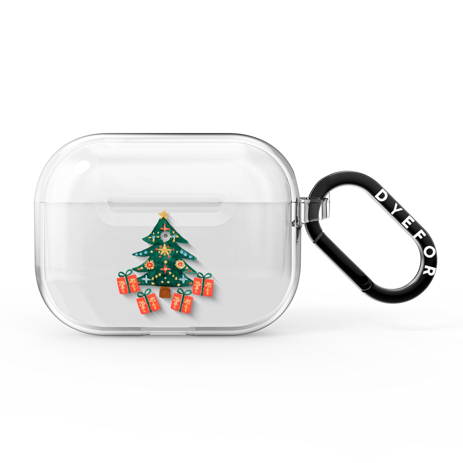 Christmas tree and presents AirPods Pro Clear Case